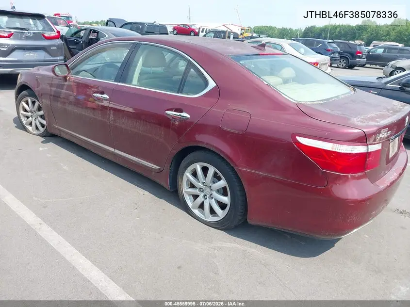 2008 Lexus Ls 460 VIN: JTHBL46F385078336 Lot: 45559995