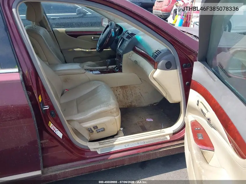 2008 Lexus Ls 460 VIN: JTHBL46F385078336 Lot: 45559995