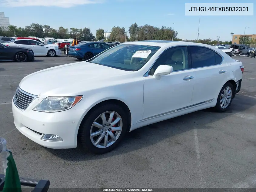 2008 Lexus Ls 460 L VIN: JTHGL46FX85032301 Lot: 45667475