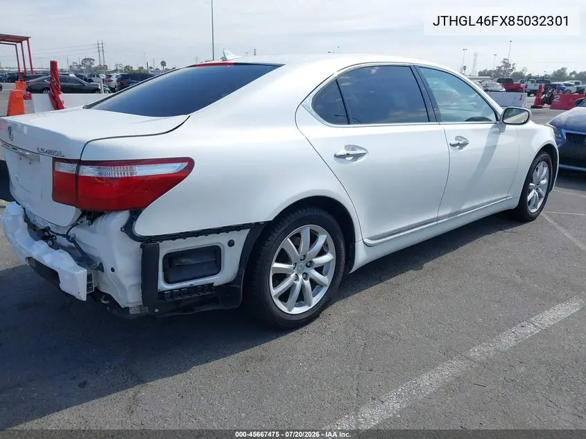 2008 Lexus Ls 460 L VIN: JTHGL46FX85032301 Lot: 45667475
