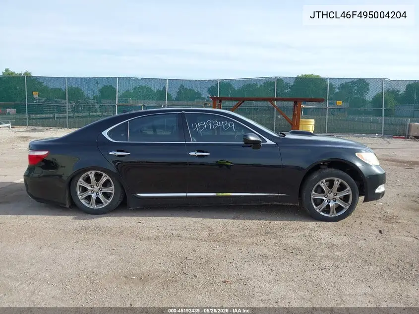 2009 Lexus Ls 460 VIN: JTHCL46F495004204 Lot: 45192439