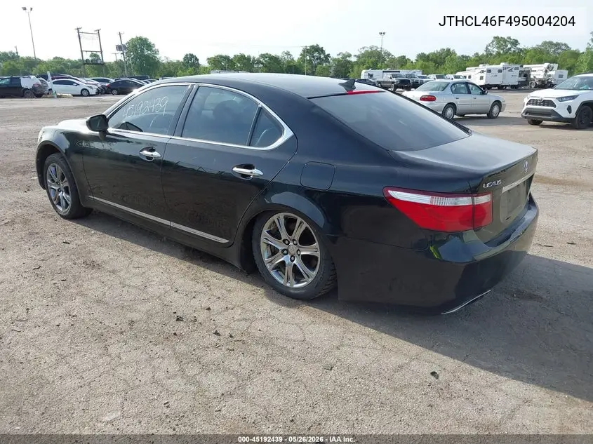 2009 Lexus Ls 460 VIN: JTHCL46F495004204 Lot: 45192439