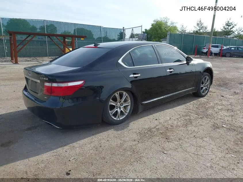 2009 Lexus Ls 460 VIN: JTHCL46F495004204 Lot: 45192439