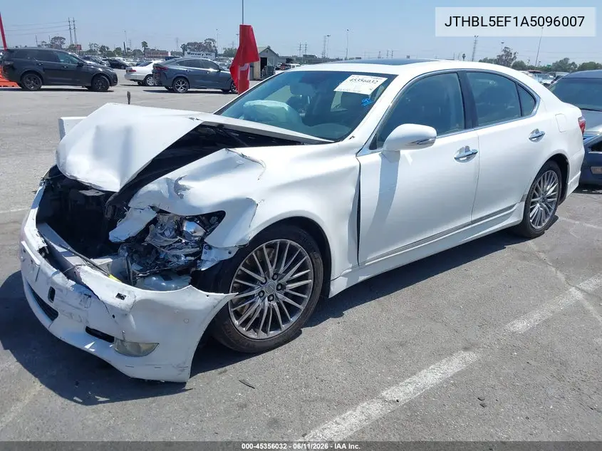 2010 Lexus Ls 460 VIN: JTHBL5EF1A5096007 Lot: 45356032