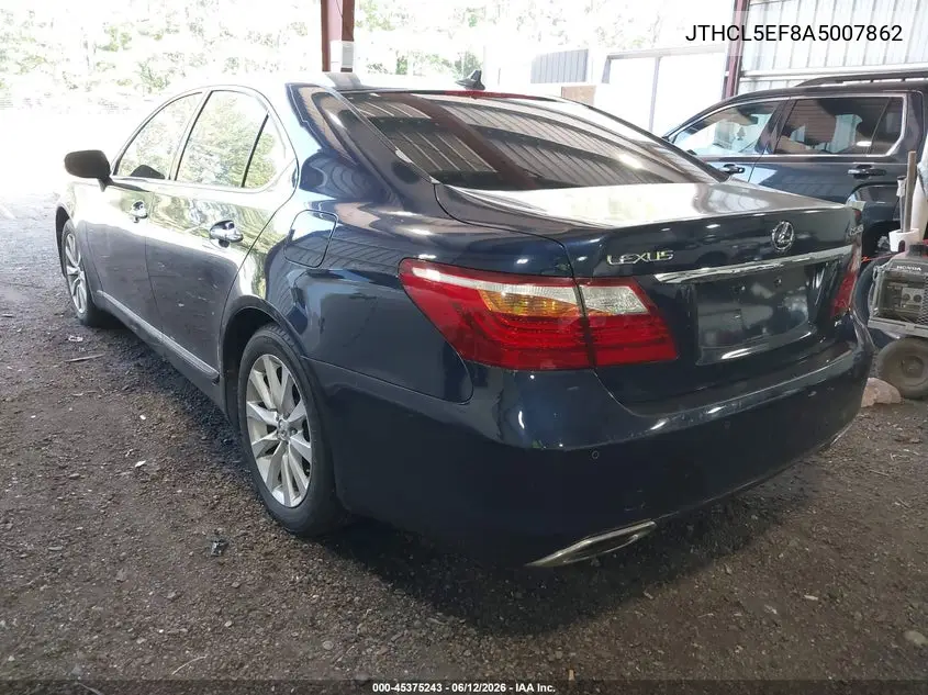 2010 Lexus Ls 460 VIN: JTHCL5EF8A5007862 Lot: 45375243
