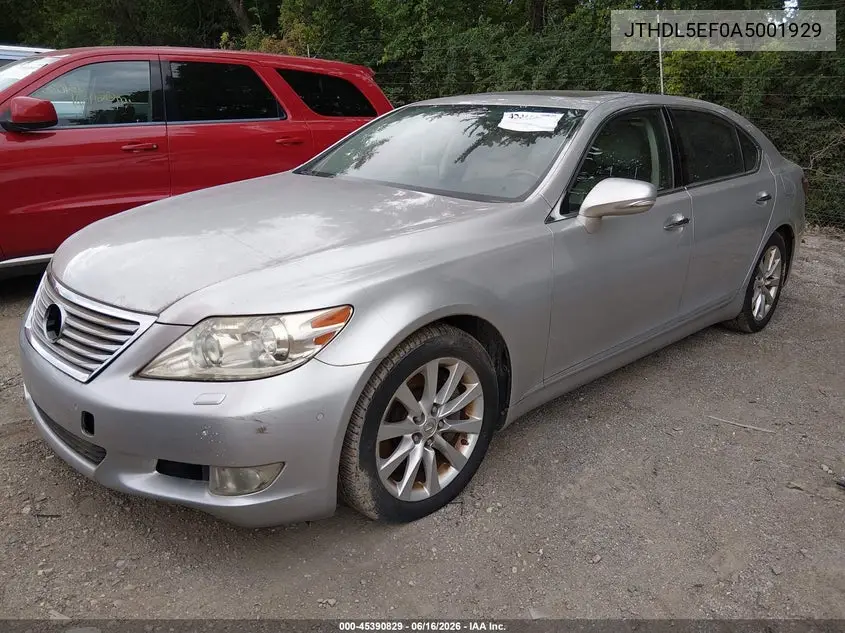 2010 Lexus Ls 460 L VIN: JTHDL5EF0A5001929 Lot: 45390829