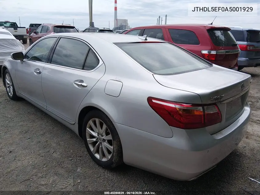 2010 Lexus Ls 460 L VIN: JTHDL5EF0A5001929 Lot: 45390829