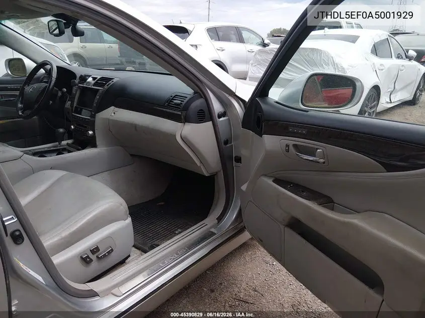 2010 Lexus Ls 460 L VIN: JTHDL5EF0A5001929 Lot: 45390829