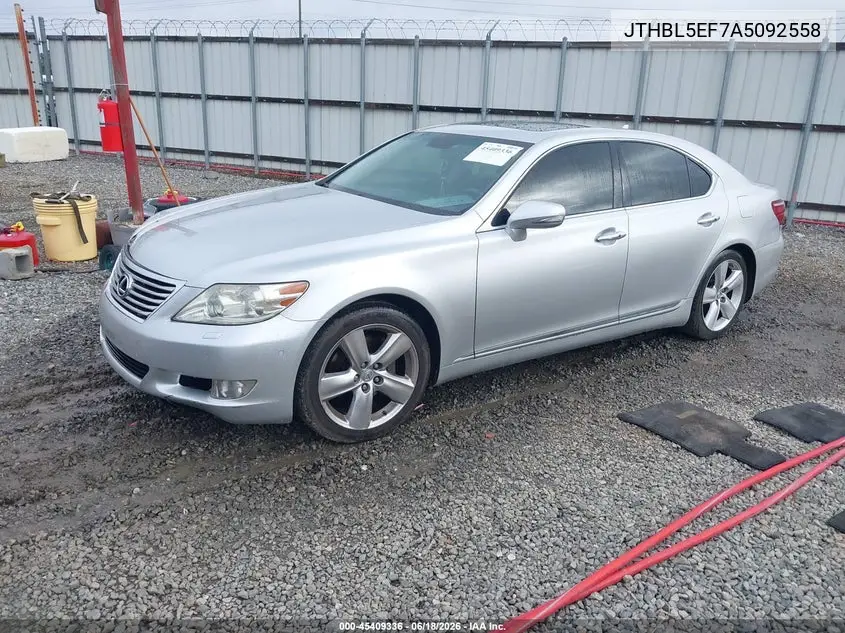 2010 Lexus Ls 460 VIN: JTHBL5EF7A5092558 Lot: 45409336