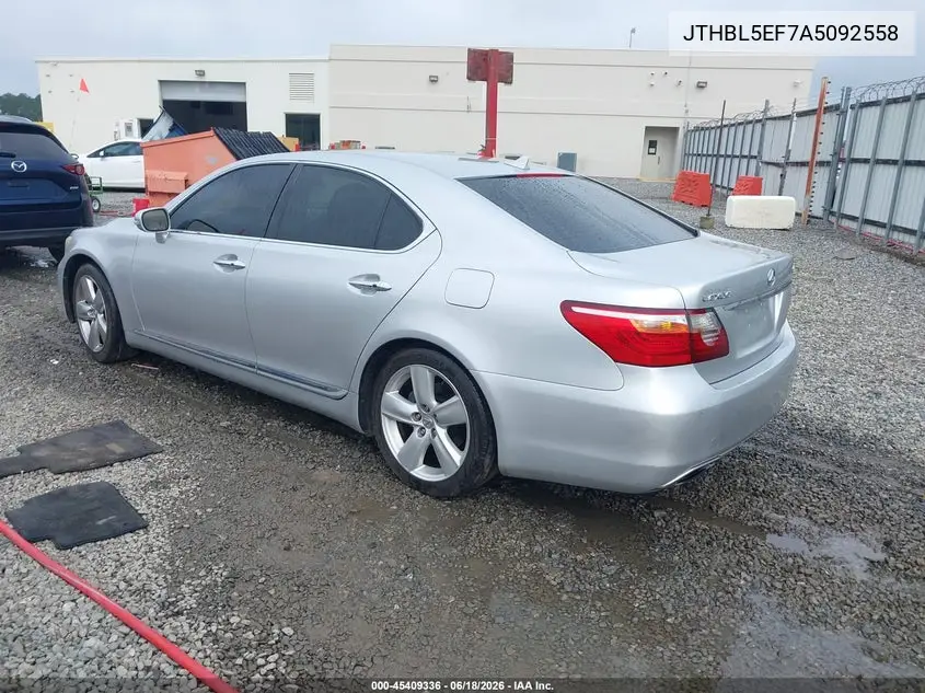 2010 Lexus Ls 460 VIN: JTHBL5EF7A5092558 Lot: 45409336