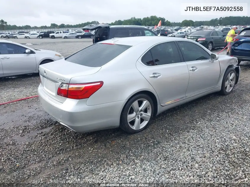 2010 Lexus Ls 460 VIN: JTHBL5EF7A5092558 Lot: 45409336