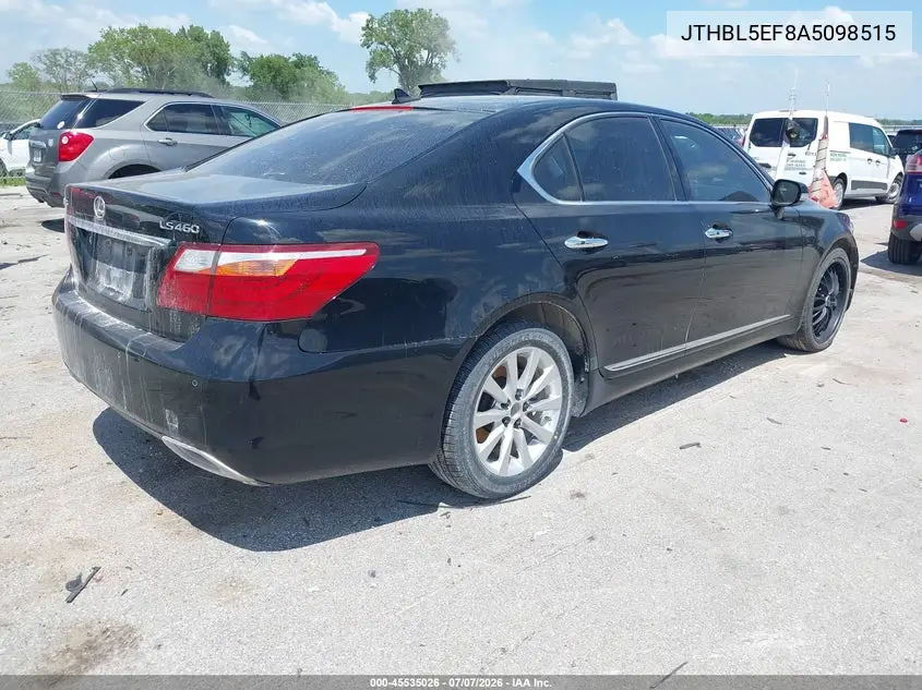 2010 Lexus Ls 460 VIN: JTHBL5EF8A5098515 Lot: 45535026