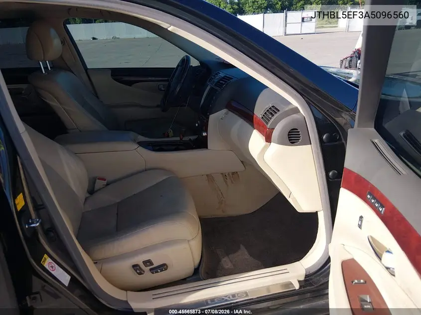 2010 Lexus Ls 460 VIN: JTHBL5EF3A5096560 Lot: 45565873