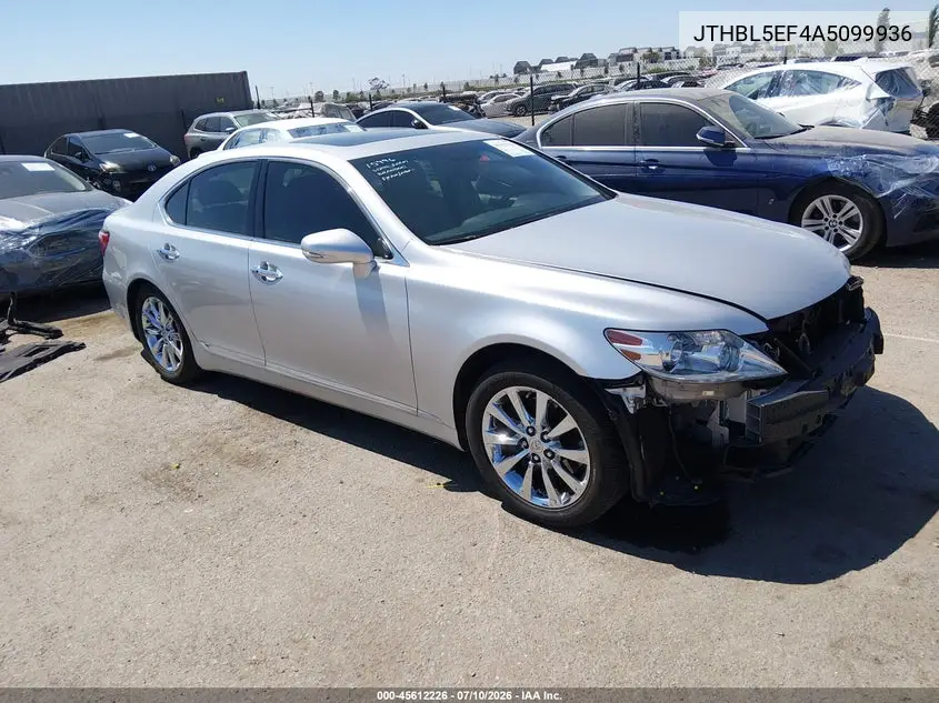 2010 Lexus Ls 460 VIN: JTHBL5EF4A5099936 Lot: 45612226