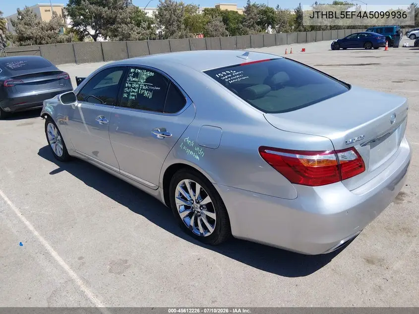 2010 Lexus Ls 460 VIN: JTHBL5EF4A5099936 Lot: 45612226