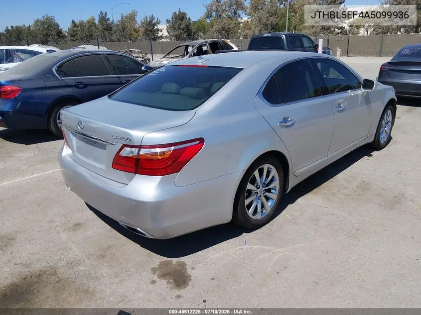 2010 Lexus Ls 460 VIN: JTHBL5EF4A5099936 Lot: 45612226