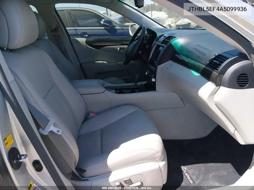 2010 Lexus Ls 460 VIN: JTHBL5EF4A5099936 Lot: 45612226