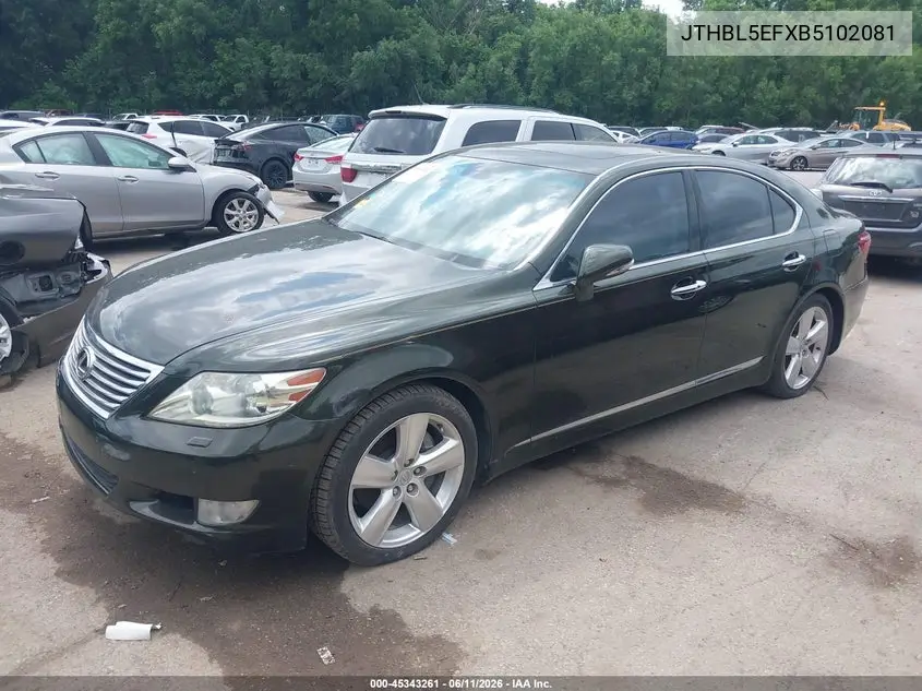 2011 Lexus Ls 460 VIN: JTHBL5EFXB5102081 Lot: 45343261