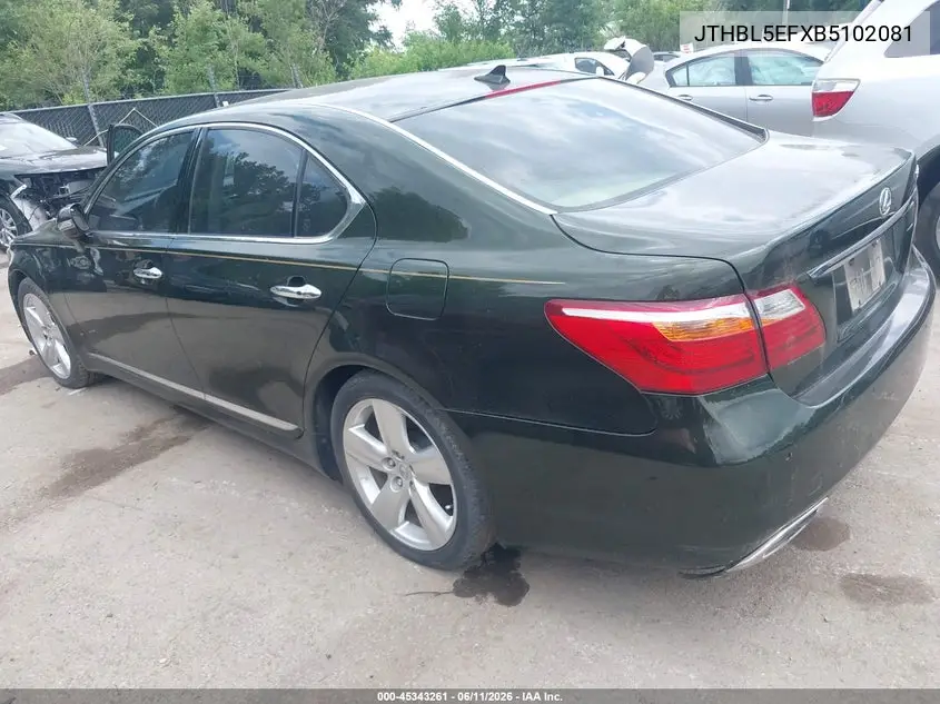 2011 Lexus Ls 460 VIN: JTHBL5EFXB5102081 Lot: 45343261