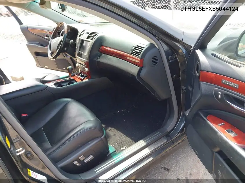 2011 Lexus Ls 460 L VIN: JTHGL5EFXB5044124 Lot: 45442880