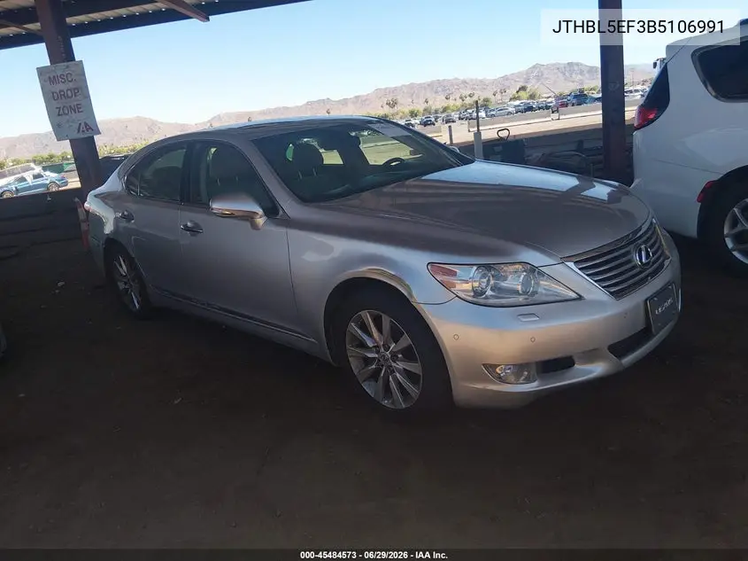 2011 Lexus Ls 460 VIN: JTHBL5EF3B5106991 Lot: 45484573