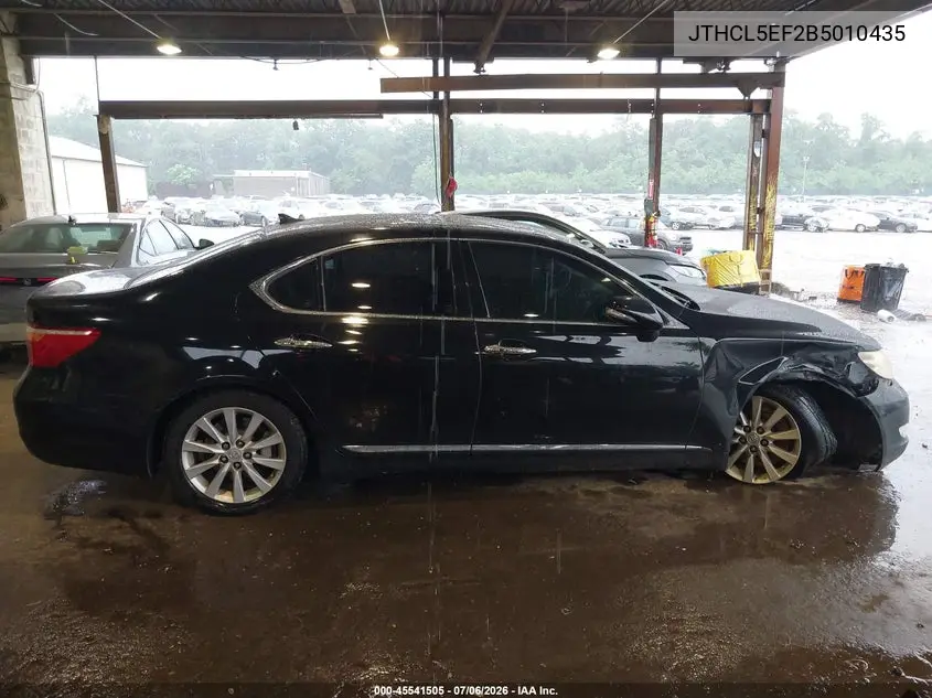 2011 Lexus Ls 460 VIN: JTHCL5EF2B5010435 Lot: 45541505