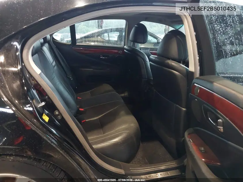 2011 Lexus Ls 460 VIN: JTHCL5EF2B5010435 Lot: 45541505