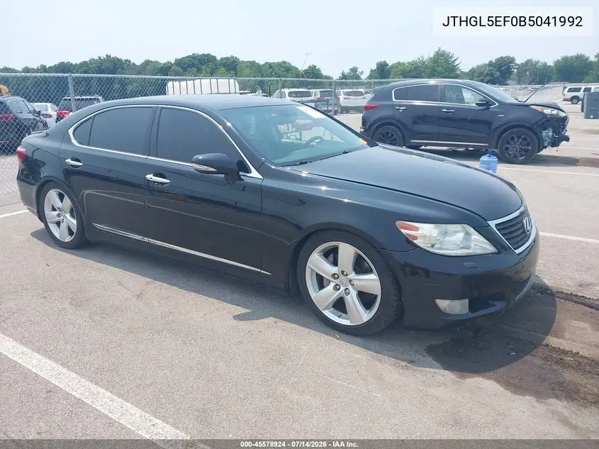 2011 Lexus Ls 460 L VIN: JTHGL5EF0B5041992 Lot: 45578924