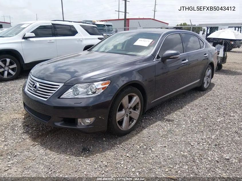 2011 Lexus Ls 460 L VIN: JTHGL5EFXB5043412 Lot: 45630571