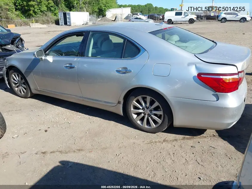 2012 Lexus Ls 460 VIN: JTHCL5EF7C5014255 Lot: 45252205