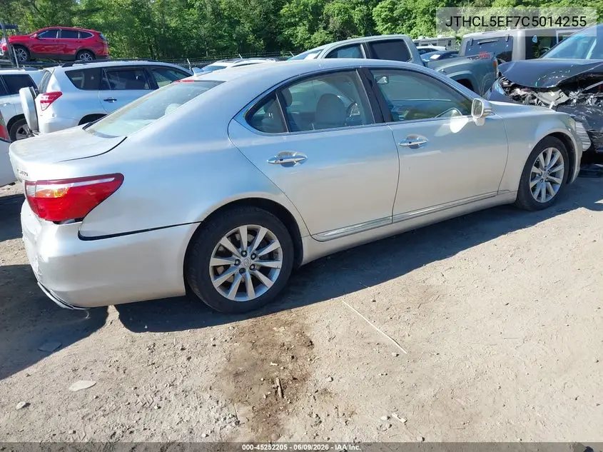 2012 Lexus Ls 460 VIN: JTHCL5EF7C5014255 Lot: 45252205