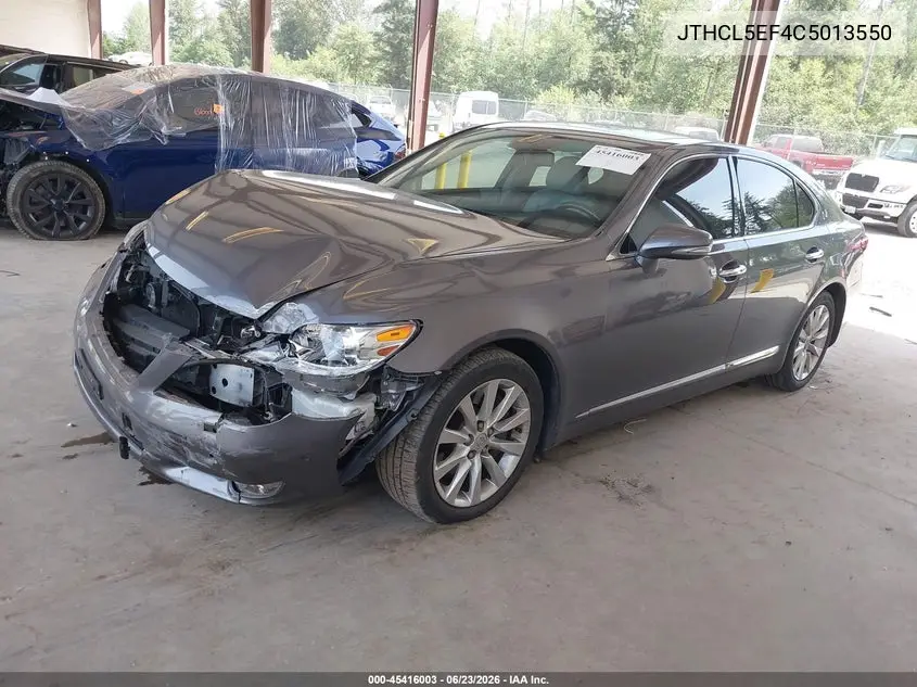 2012 Lexus Ls 460 VIN: JTHCL5EF4C5013550 Lot: 45416003