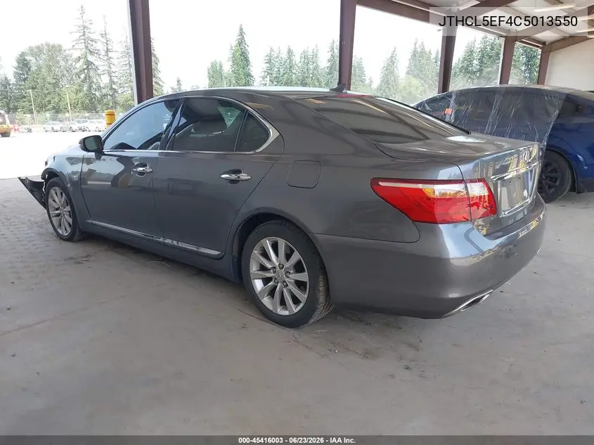 2012 Lexus Ls 460 VIN: JTHCL5EF4C5013550 Lot: 45416003