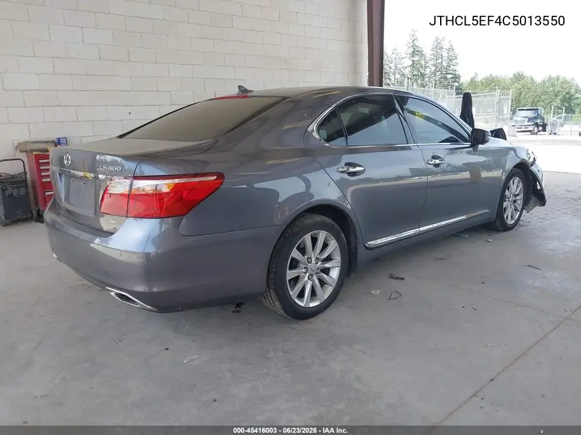 2012 Lexus Ls 460 VIN: JTHCL5EF4C5013550 Lot: 45416003