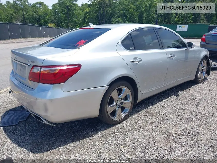 2012 Lexus Ls 460 VIN: JTHCL5EF3C5015029 Lot: 45419780