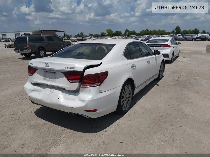 2013 Lexus Ls 460 VIN: JTHBL5EF9D5124673 Lot: 45380112