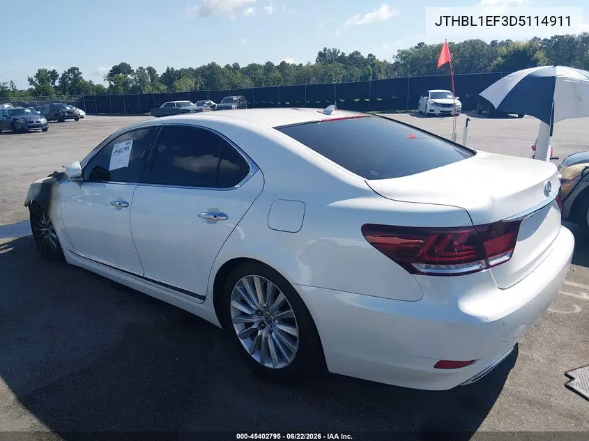 2013 Lexus Ls 460 VIN: JTHBL1EF3D5114911 Lot: 45402795