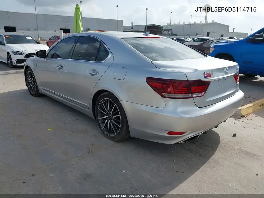 2013 Lexus Ls 460 VIN: JTHBL5EF6D5114716 Lot: 45441433
