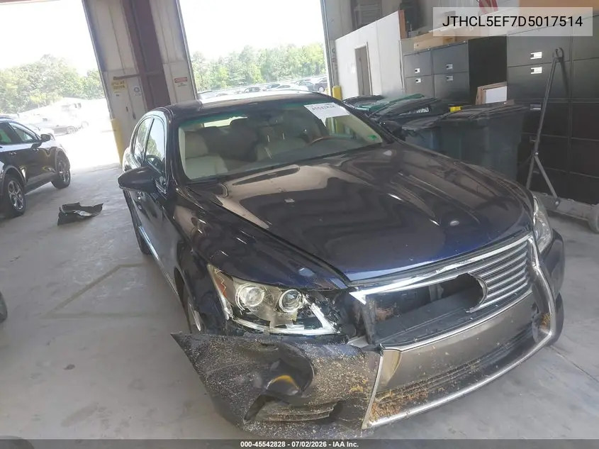 2013 Lexus Ls 460 VIN: JTHCL5EF7D5017514 Lot: 45542828