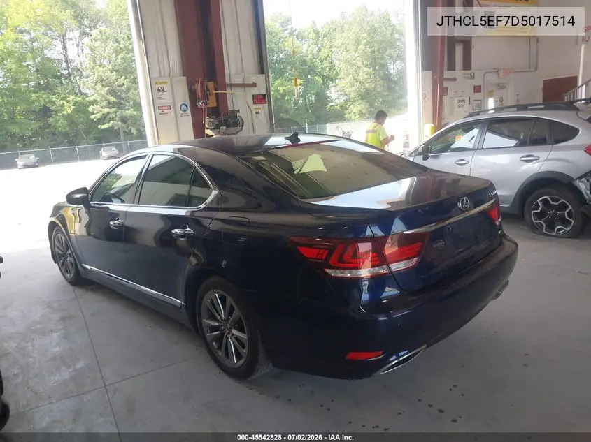 2013 Lexus Ls 460 VIN: JTHCL5EF7D5017514 Lot: 45542828