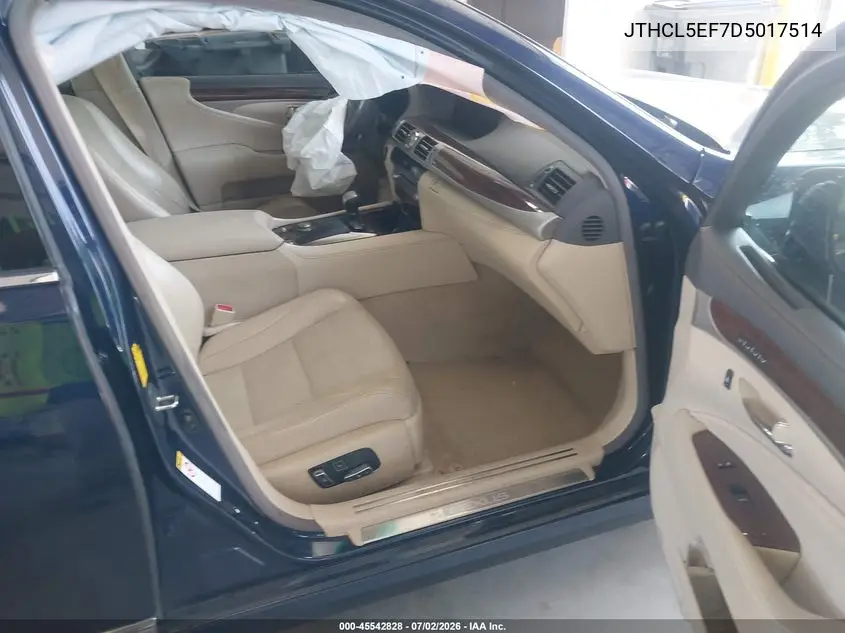 2013 Lexus Ls 460 VIN: JTHCL5EF7D5017514 Lot: 45542828