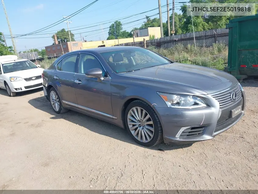 2014 Lexus Ls 460 VIN: JTHCL5EF2E5019818 Lot: 45501706