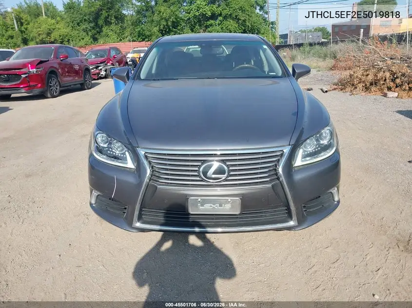 2014 Lexus Ls 460 VIN: JTHCL5EF2E5019818 Lot: 45501706