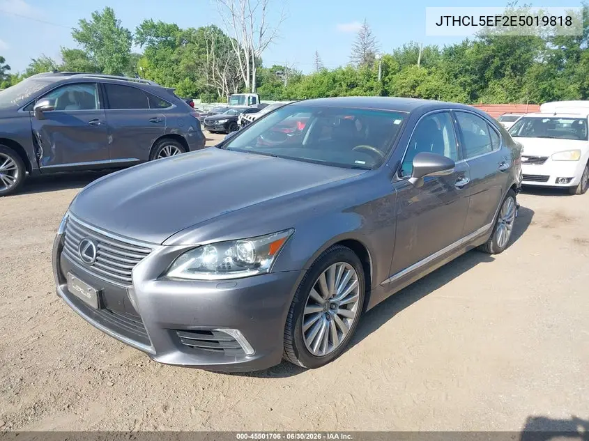 2014 Lexus Ls 460 VIN: JTHCL5EF2E5019818 Lot: 45501706