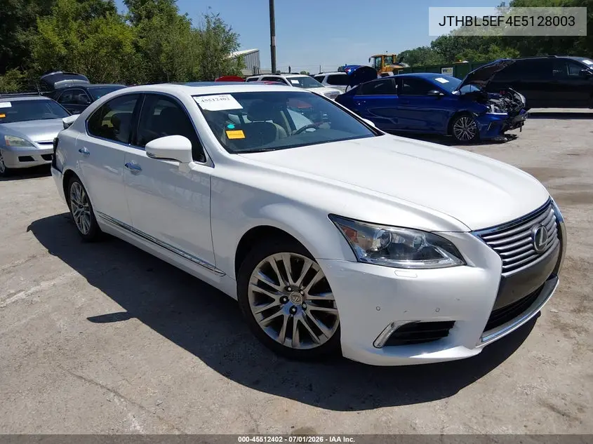 2014 Lexus Ls 460 VIN: JTHBL5EF4E5128003 Lot: 45512402