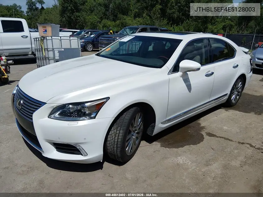 2014 Lexus Ls 460 VIN: JTHBL5EF4E5128003 Lot: 45512402