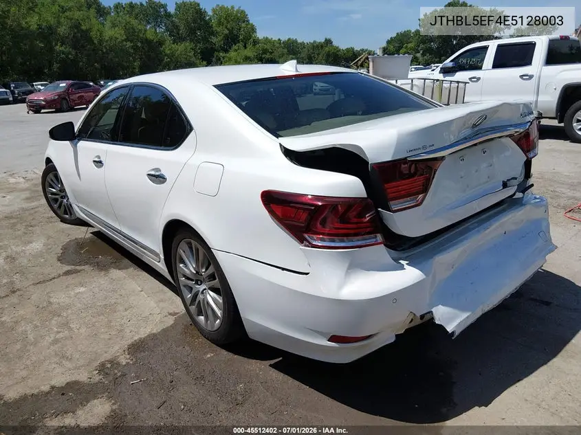 2014 Lexus Ls 460 VIN: JTHBL5EF4E5128003 Lot: 45512402