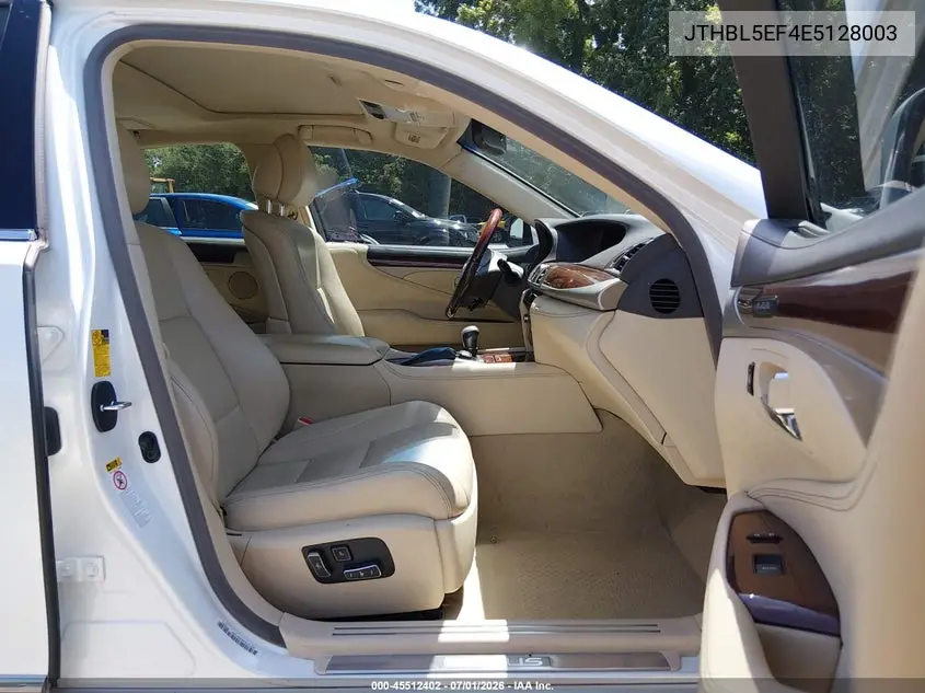2014 Lexus Ls 460 VIN: JTHBL5EF4E5128003 Lot: 45512402