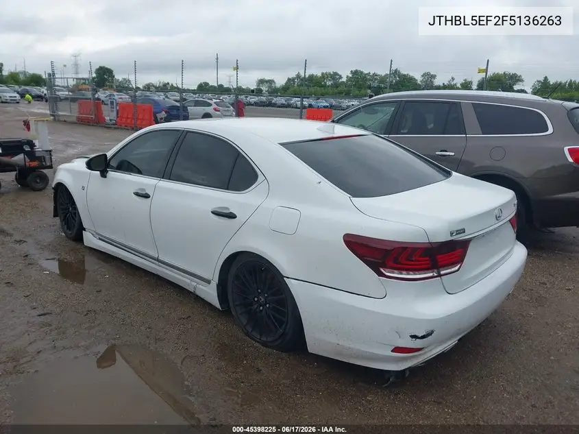 2015 Lexus Ls 460 VIN: JTHBL5EF2F5136263 Lot: 45398225