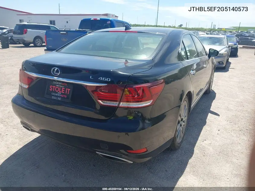 2016 Lexus Ls 460 VIN: JTHBL5EF2G5140573 Lot: 45350154